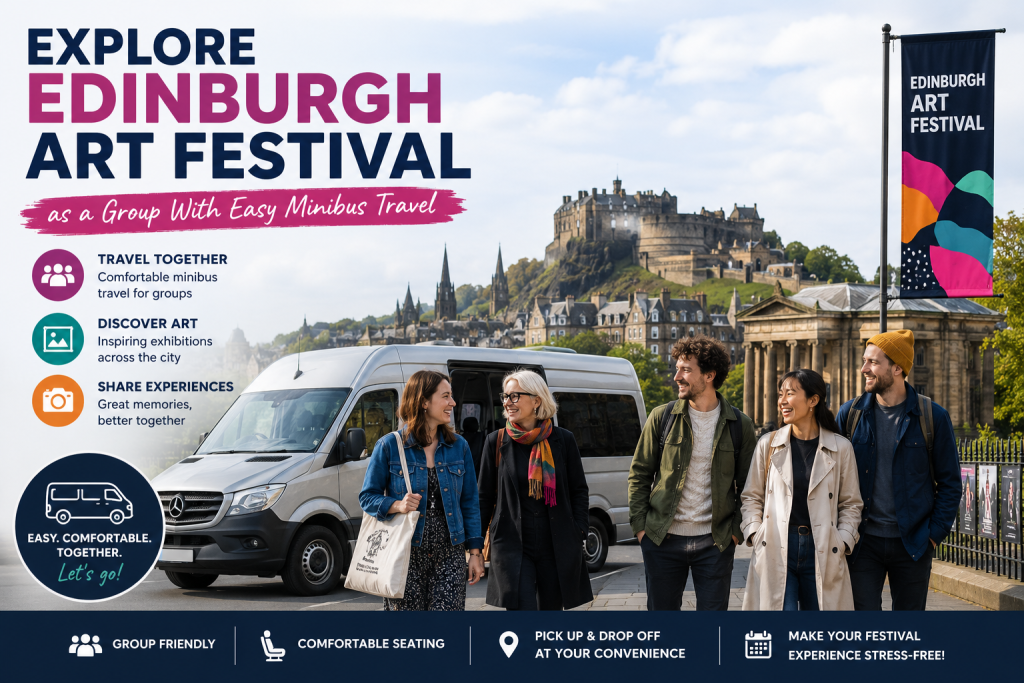 Explore Edinburgh Art Festival as a Group With Easy Minibus Travel